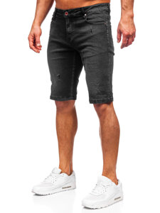 Bolf Herren Kurze Hose Jeansshorts Schwarz  TF194