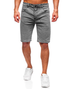 Bolf Herren Kurze Hose Jeansshorts Schwarzgrau  MP0274