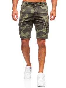 Bolf Herren Kurze Hose Shorts Cargo Hose Camo Grün  YF2226