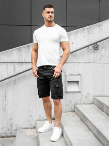 Bolf Herren Kurze Hose Shorts Cargo Hose Schwarz  YF2219