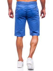 Bolf Herren Kurze Hose Shorts mit Gürtel Indigo  0010