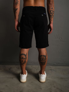 Bolf Herren Kurze Hose Shorts mit Gürtel Schwarz  0010