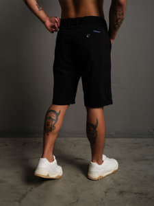 Bolf Herren Kurze Hose Shorts mit Gürtel Schwarz  0010