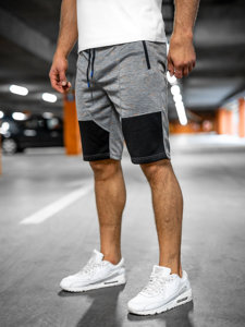 Bolf Herren Kurze Hose Sporthose Shorts Grau  Q3859