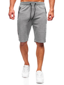 Bolf Herren Kurze Hose Sporthose Shorts Grau-Schwarz  Q3884