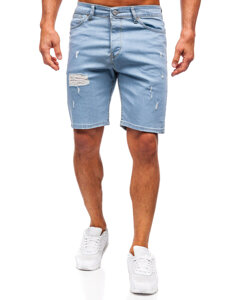 Bolf Herren Kurze Jeanshose Jeansshorts Blau  0426