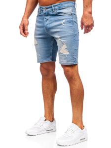 Bolf Herren Kurze Jeanshose Jeansshorts Blau  0464