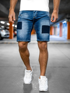 Bolf Herren Kurze Jeanshose Jeansshorts Blau  MP0037B