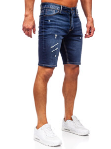 Bolf Herren Kurze Jeanshose Jeansshorts Dunkelblau  0438