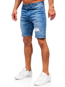 Bolf Herren Kurze Jeanshose Jeansshorts Dunkelblau  0476