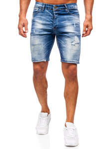 Bolf Herren Kurze Jeanshose Jeansshorts Dunkelblau  0581