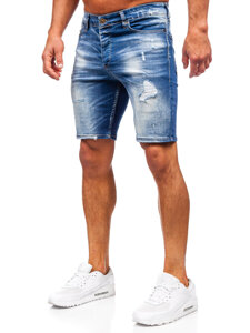 Bolf Herren Kurze Jeanshose Jeansshorts Dunkelblau  0581