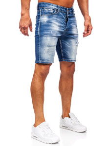 Bolf Herren Kurze Jeanshose Jeansshorts Dunkelblau  0581