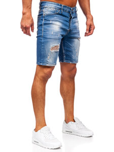 Bolf Herren Kurze Jeanshose Jeansshorts Dunkelblau  0584