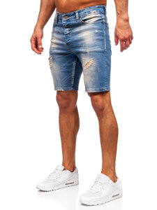 Bolf Herren Kurze Jeanshose Jeansshorts Dunkelblau  0585