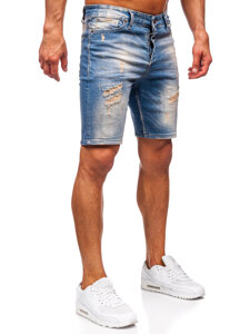 Bolf Herren Kurze Jeanshose Jeansshorts Dunkelblau  0585