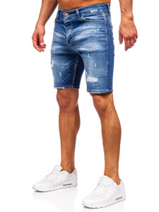 Bolf Herren Kurze Jeanshose Jeansshorts Dunkelblau  0588