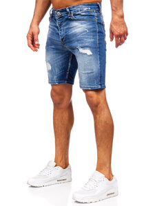 Bolf Herren Kurze Jeanshose Jeansshorts Dunkelblau  0596