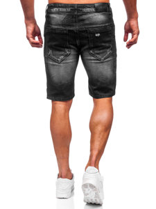 Bolf Herren Kurze Jeanshose Schwarz  MP0042N