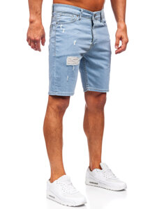 Bolf Herren Kurze Jeanshose Shorts Blau  0426