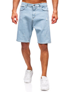 Bolf Herren Kurze Jeanshose Shorts Blau 0631