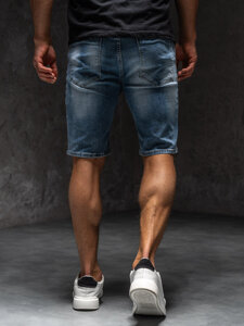 Bolf Herren Kurze Jeanshose Shorts Dunkalblau MP0277BCA1