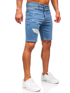 Bolf Herren Kurze Jeanshose Shorts Dunkelblau męskie  0429