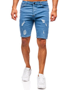 Bolf Herren Kurze Jeanshose Shorts Dunkelblau męskie 0735