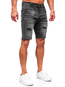 Bolf Herren Kurze Jeanshose Shorts Grau  MP0036G