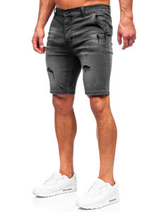 Bolf Herren Kurze Jeanshose Shorts Grau  MP0036G