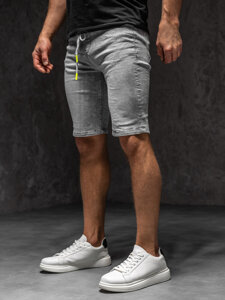 Bolf Herren Kurze Jeanshose Shorts Grau  TF235A1