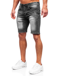 Bolf Herren Kurze Jeanshose Shorts Schwarz  MP0044N