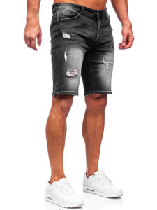 Bolf Herren Kurze Jeanshose Shorts Schwarz  MP0061N