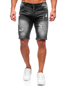 Bolf Herren Kurze Jeanshose Shorts Schwarz  MP0061N