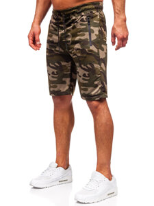 Bolf Herren Kurze Sporthose Camo Grün  JX862