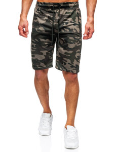 Bolf Herren Kurze Sporthose Camo Grün  JX865