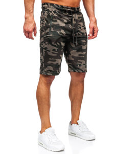 Bolf Herren Kurze Sporthose Camo Grün  JX865