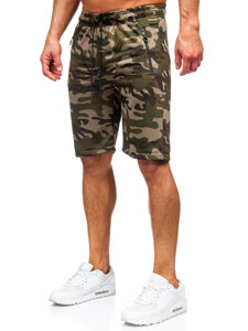 Bolf Herren Kurze Sporthose Camo Grün  JX873