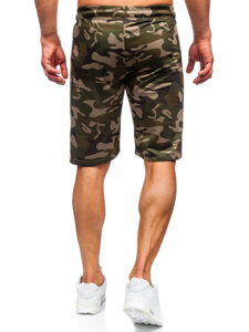 Bolf Herren Kurze Sporthose Camo Grün  JX873