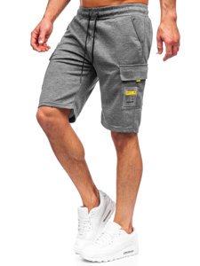 Bolf Herren Kurze Sporthose Cargohose Schwarzgrau  JX167