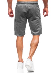 Bolf Herren Kurze Sporthose Cargohose Schwarzgrau  JX167