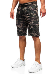 Bolf Herren Kurze Sporthose Cargoshorts Camo Dunkelgrün  JX875