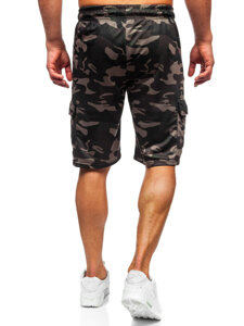 Bolf Herren Kurze Sporthose Cargoshorts Camo Dunkelgrün  JX875