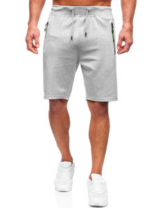 Bolf Herren Kurze Sporthose Grau  8K296