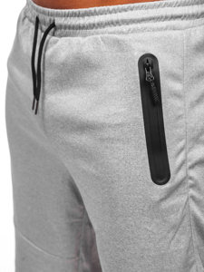 Bolf Herren Kurze Sporthose Grau  8K929