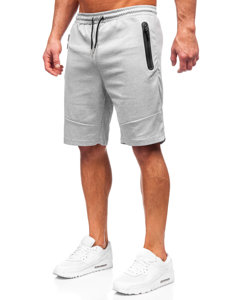 Bolf Herren Kurze Sporthose Grau  8K929