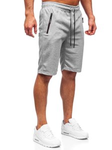 Bolf Herren Kurze Sporthose Grau  JX132