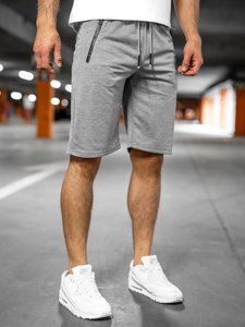 Bolf Herren Kurze Sporthose Grau  JX505