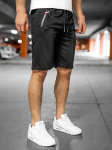 Bolf Herren Kurze Sporthose Schwarz  JX503