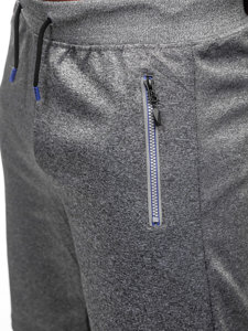 Bolf Herren Kurze Sporthose Schwarzgrau  8K298